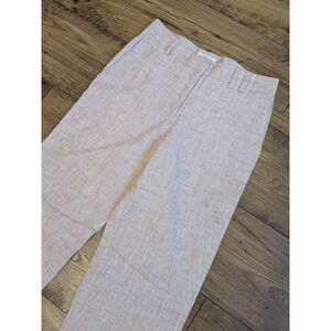 Barneys New York Linen Blnd High Waist Trousers Sz 36 Made in‎ Italy Fits 26x32